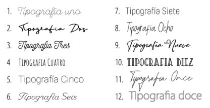 Propuestas de tipografías disponibles para crear un nuevo Neón